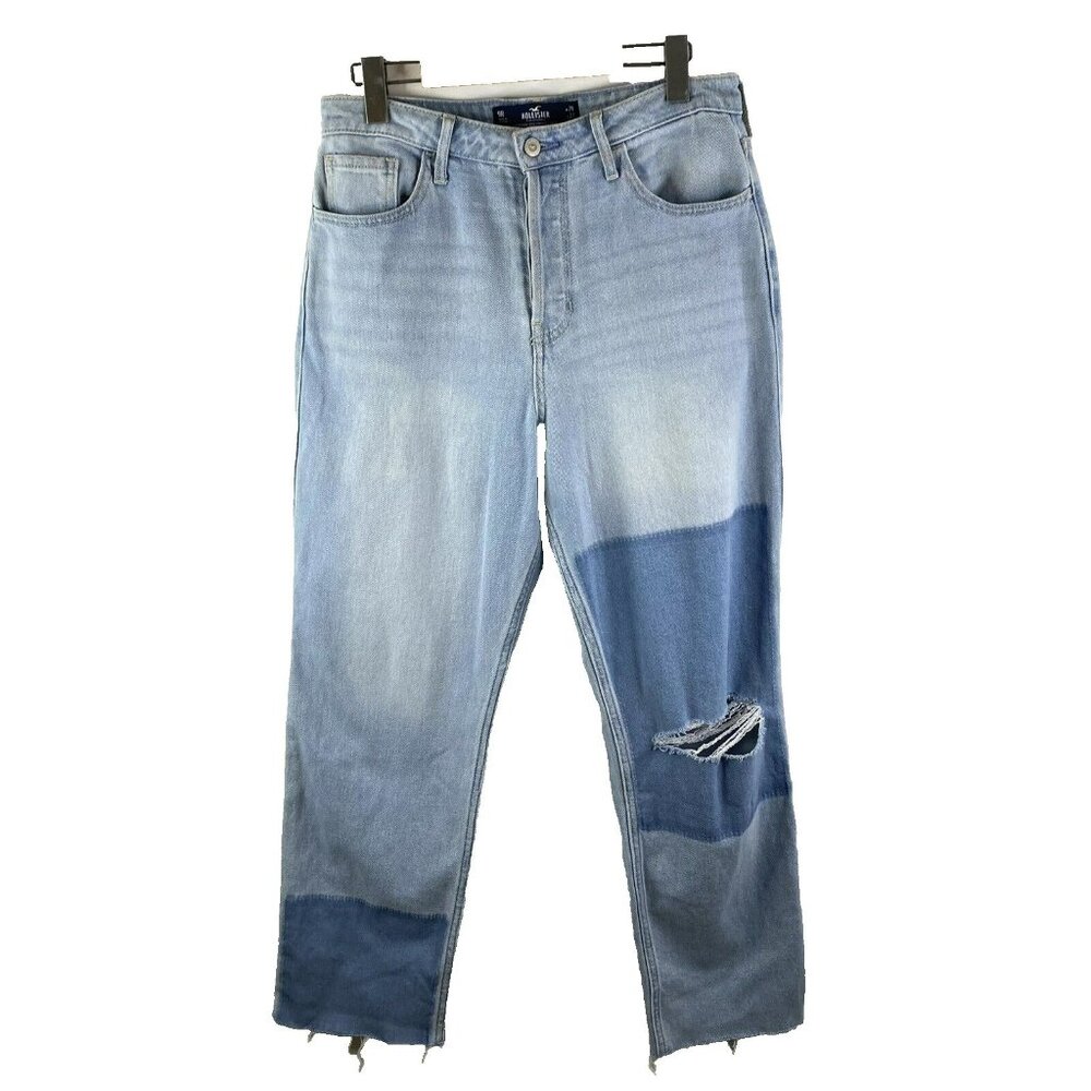 Hollister Jeans Size 29x27 Ultra High Rise Vintage Straight Denim Patchwork